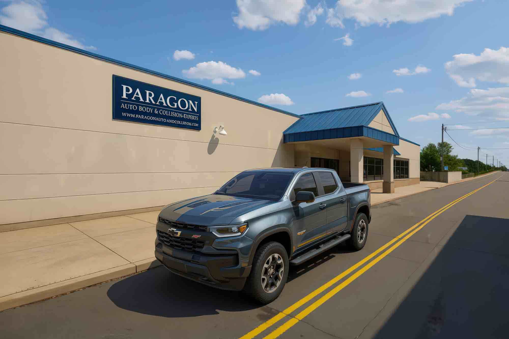 Paragon collision and auto body building paragon collision building