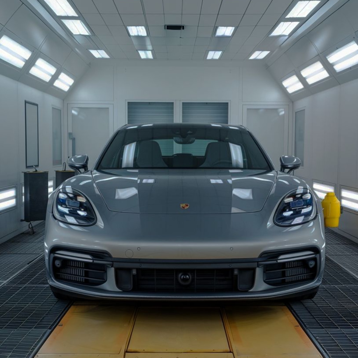 Fleet Vehicle Repair porsche in paintbooth Fleet Vehicle Repair porsche in paintbooth
