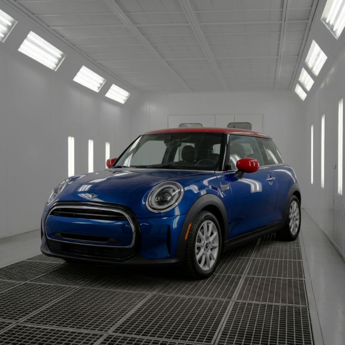 Wyckoff collision repair mini in paintbooth Wyckoff collision repair mini in paintbooth